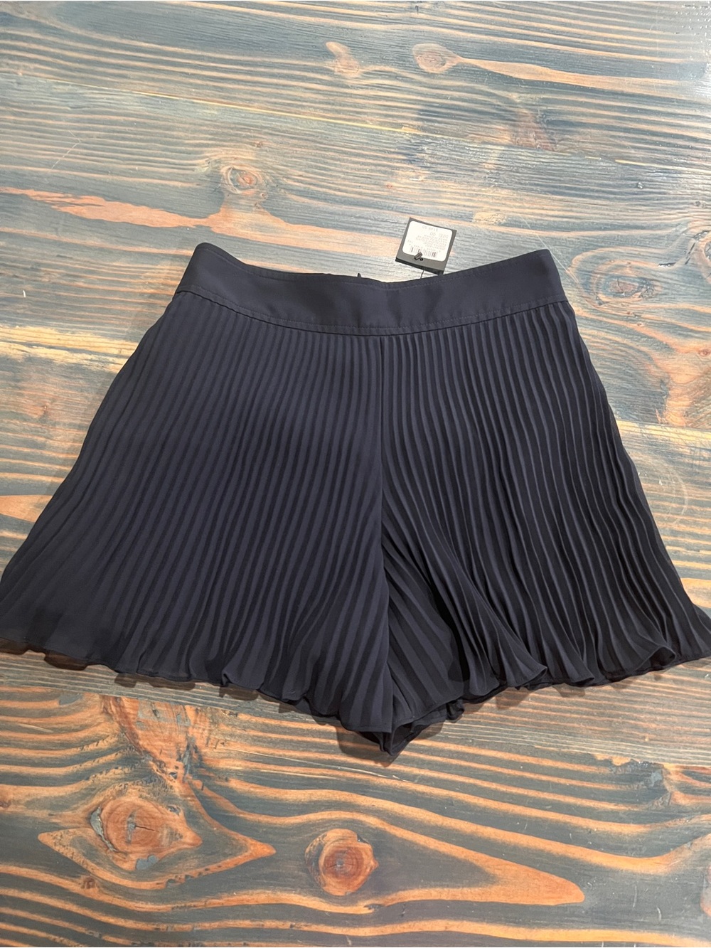Club Monaco Navy High-Waist Pleated Skort Size 00 NWT